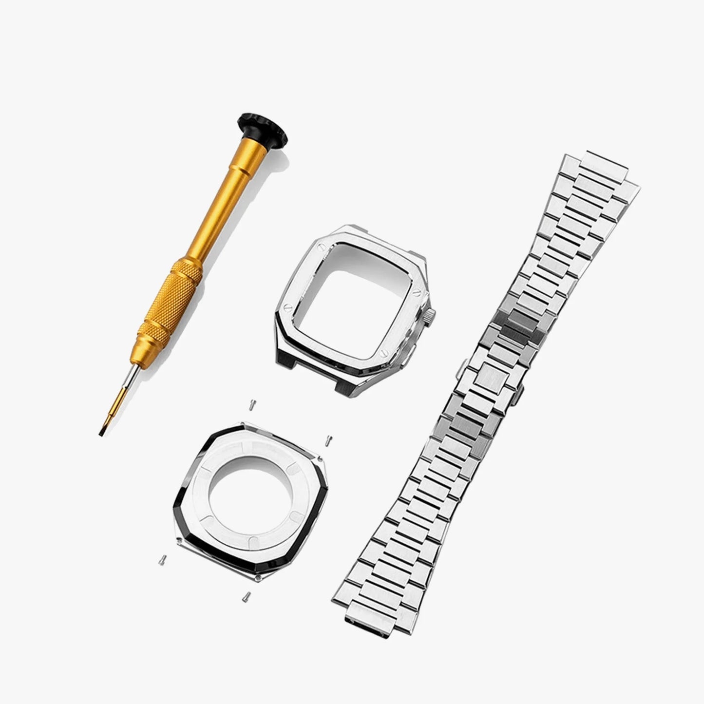 44/45MM Rosegold Luxury Edition Case- Stainless Steel Strap