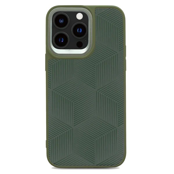 3D Cube Back Case - Olive