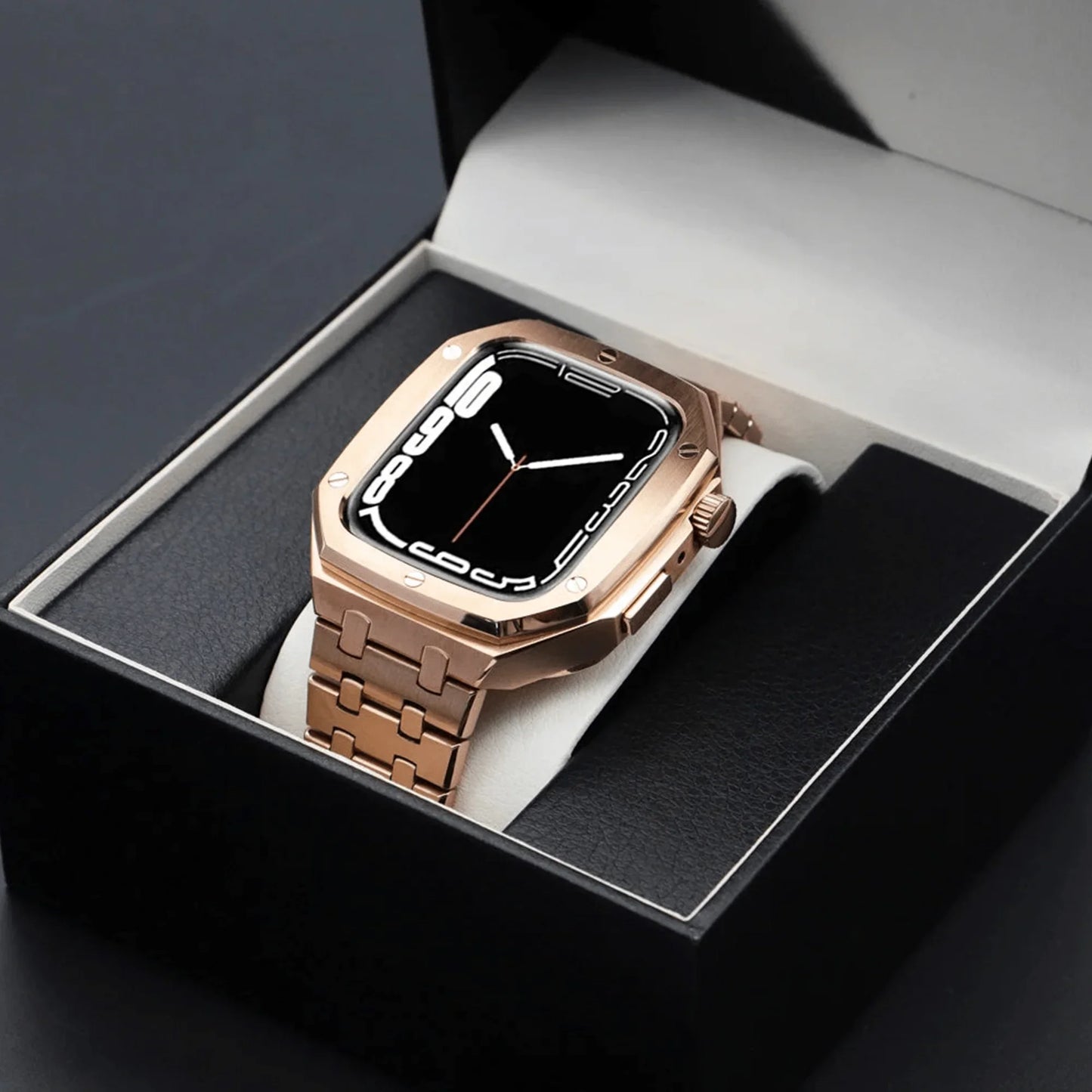 44/45MM Rosegold Luxury Edition Case- Stainless Steel Strap