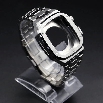 44/45MM Silver Luxury Edition Case- Stainless Steel Strap