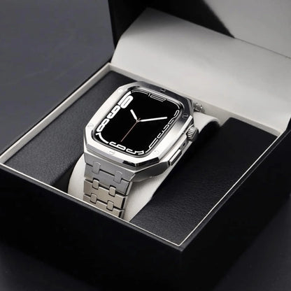 44/45MM Silver Luxury Edition Case- Stainless Steel Strap