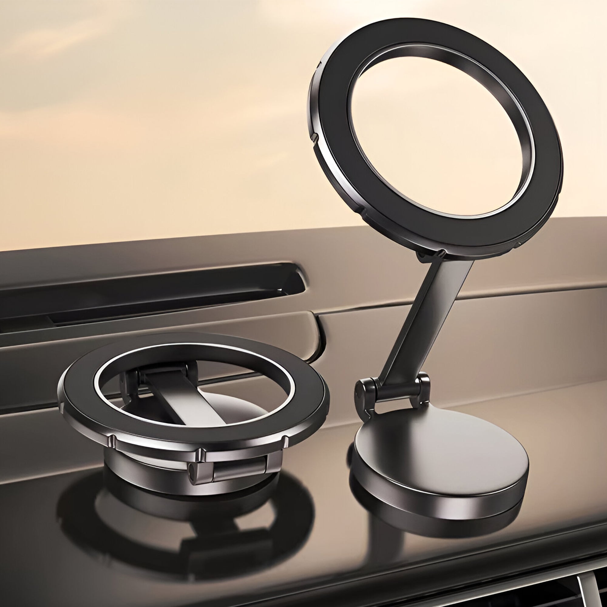 360° Rotational Magnetic Multi-Functional Mobile Holder with Adhesive Base Compatible with Smartphones