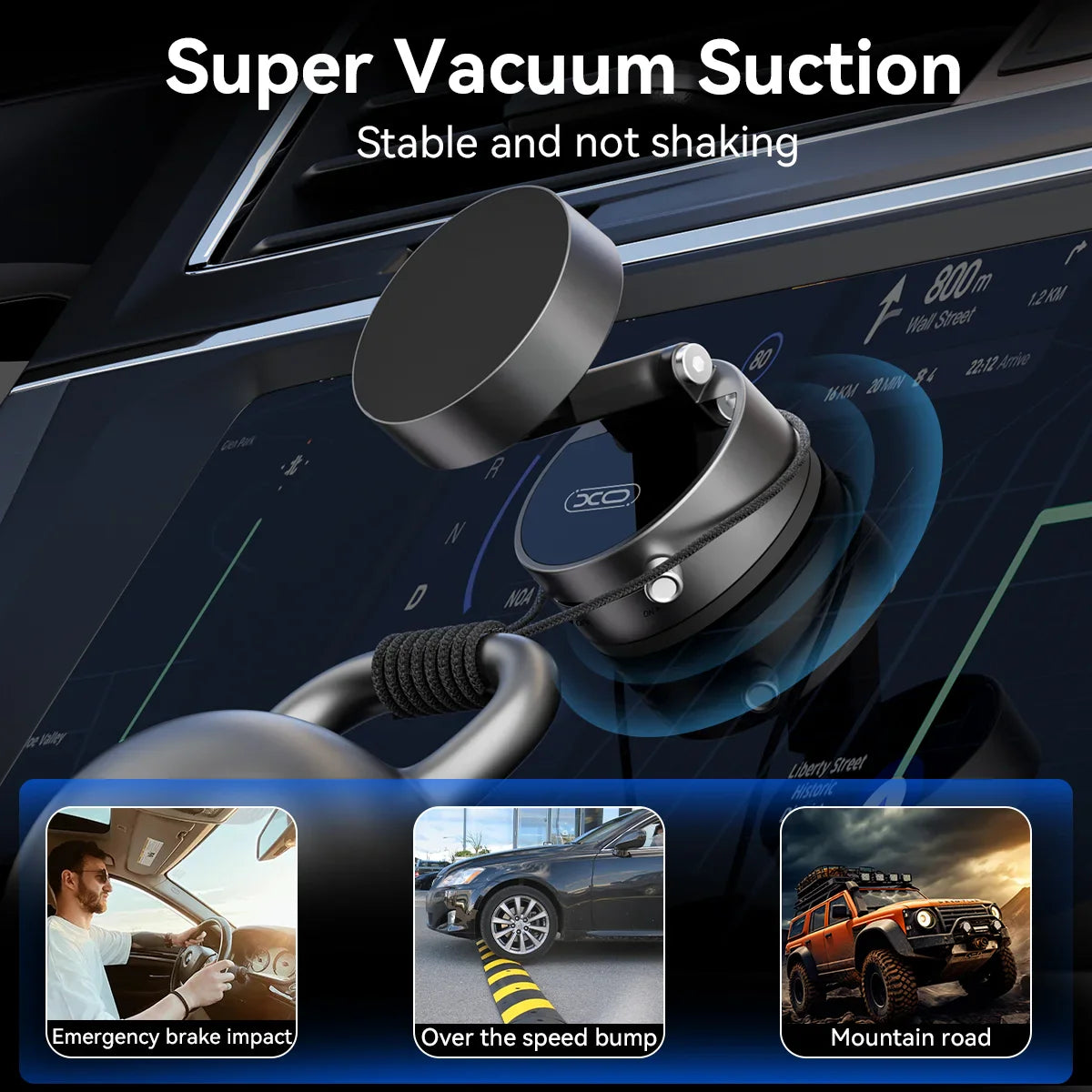 Vacuum Suction Magnetic Phone Holder Stand Mount 360°
