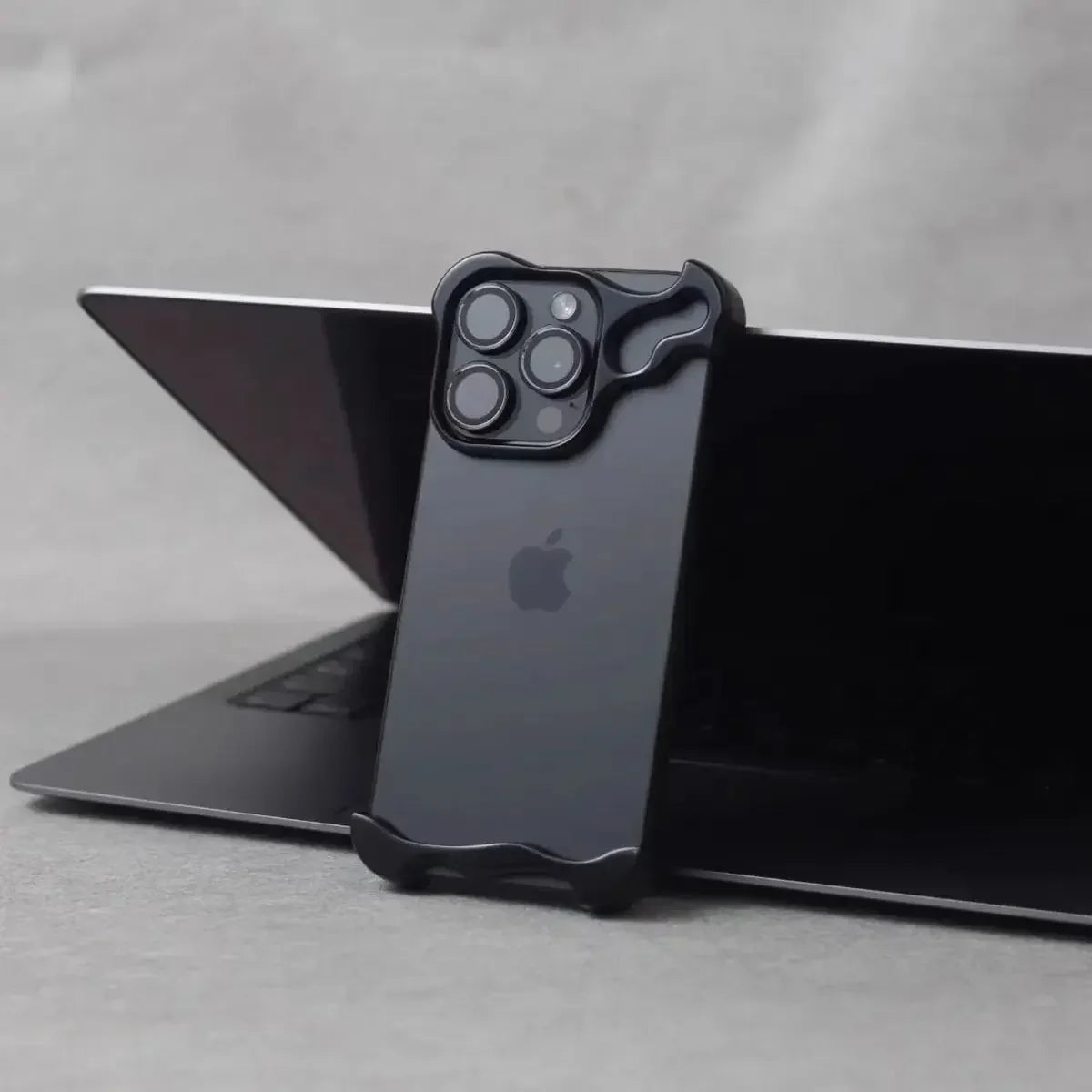 Aluminum Alloy Bumper Phone Case - Black