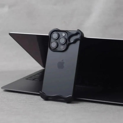 Aluminum Alloy Bumper Phone Case - Black